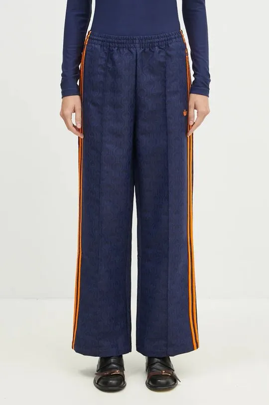 adidas Originals trousers Oversized Monogram Track Pant women's navy blue color JN8306