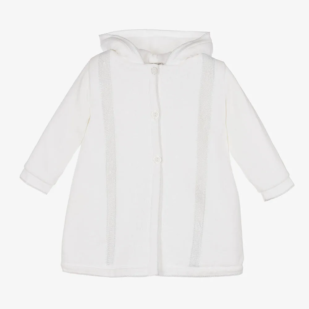 Baby Girls White Knitted Coat