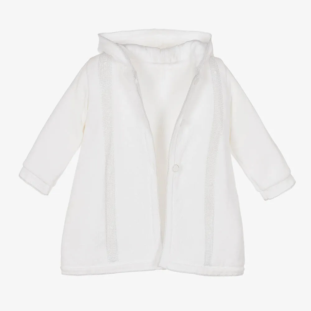 Baby Girls White Knitted Coat