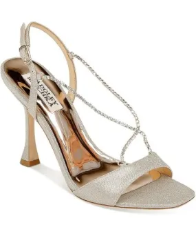 Badgley Mischka Neville Womens Rhinestone Slingback Heels