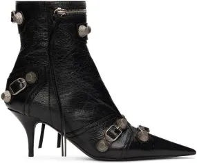 Balenciaga Black Cagole Ankle Boots