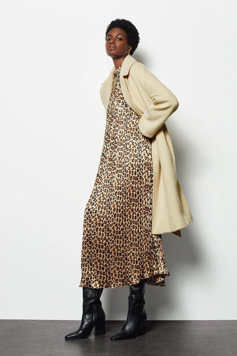 Belted Shawl Wrap Coat | Karen Millen