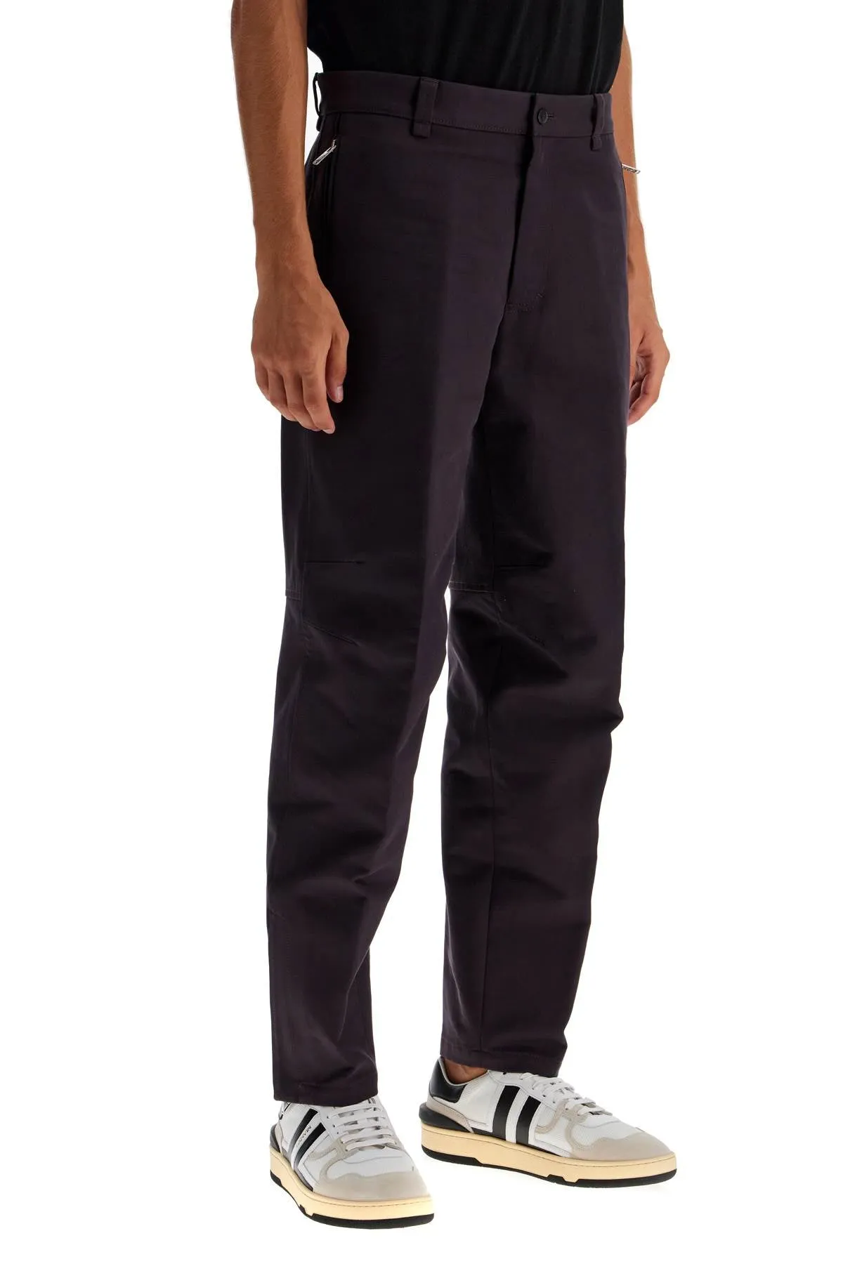 BIKER GABARDINE TROUSERS