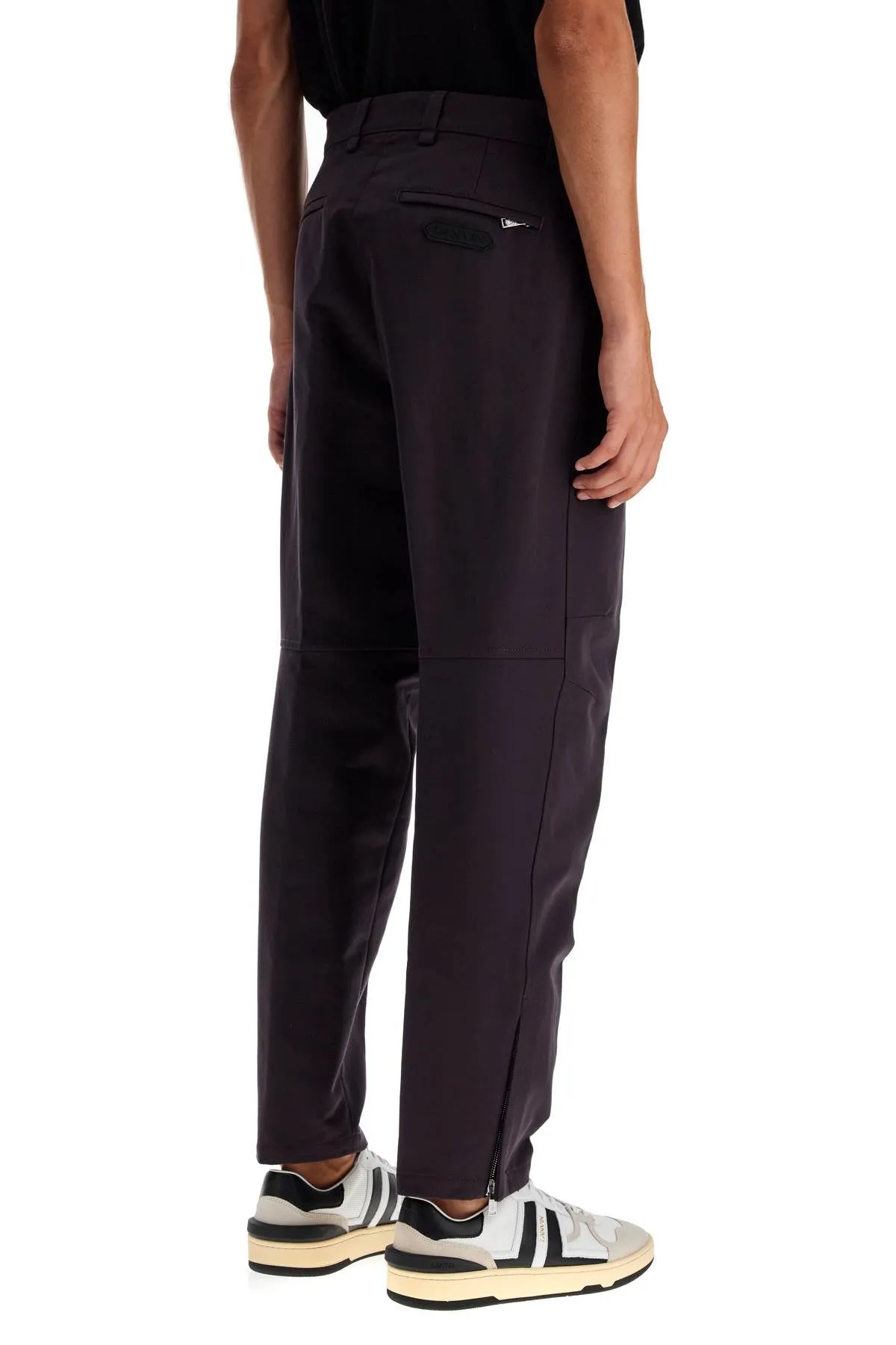 BIKER GABARDINE TROUSERS