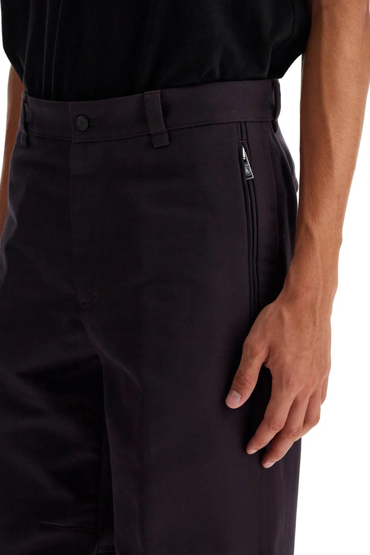 BIKER GABARDINE TROUSERS