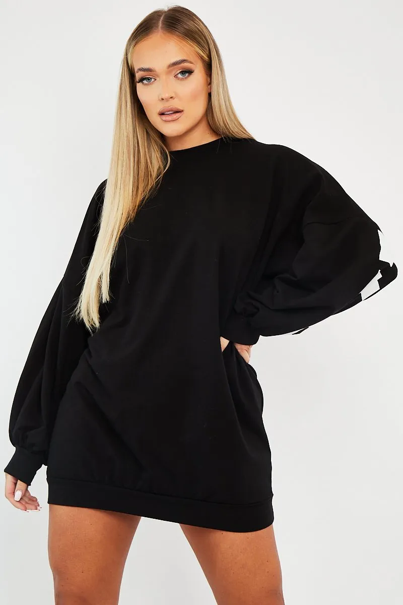 Black Buffalo New York Slogan Sweater Dress - Nazaria