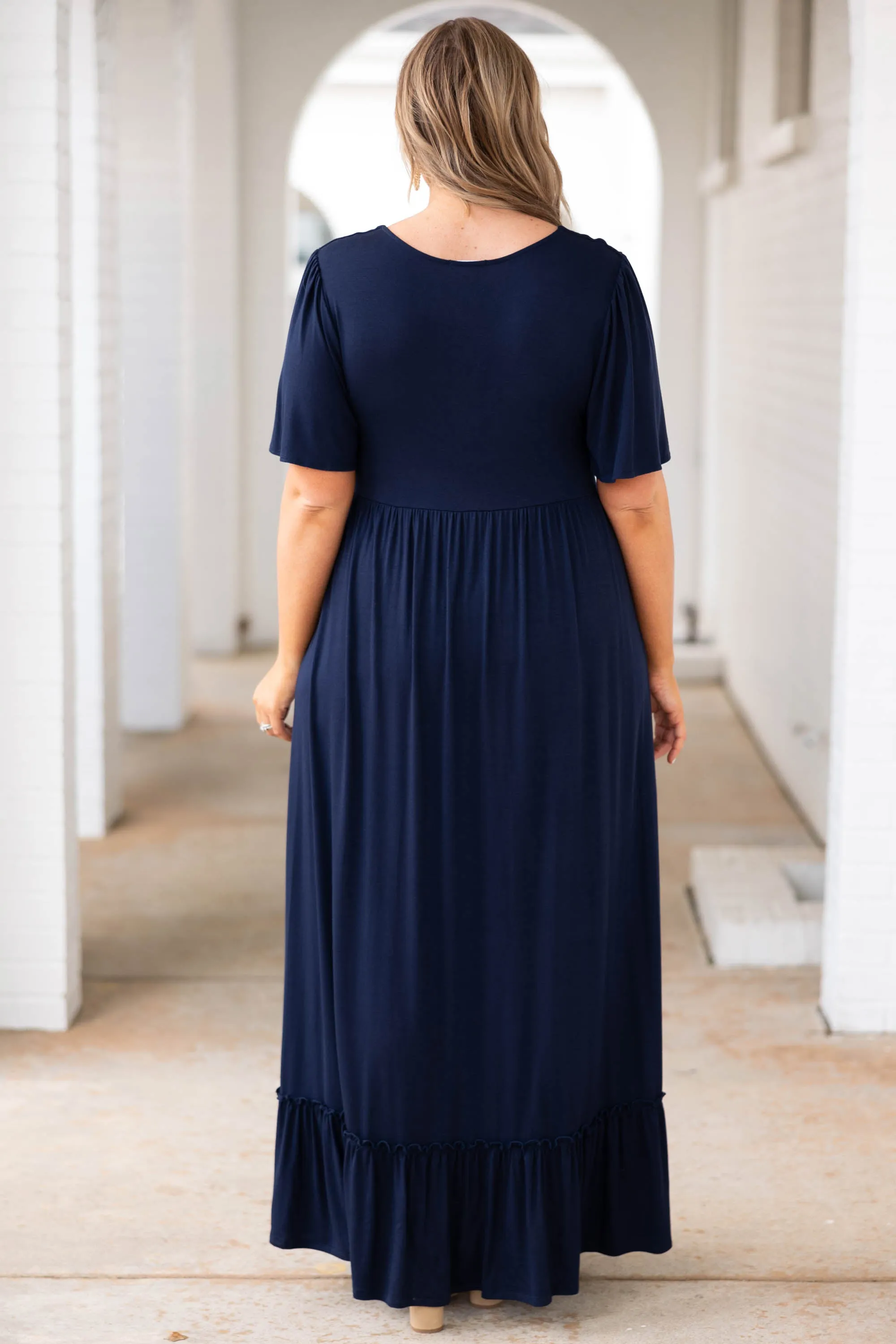 Blackbird Singing Dress, Navy