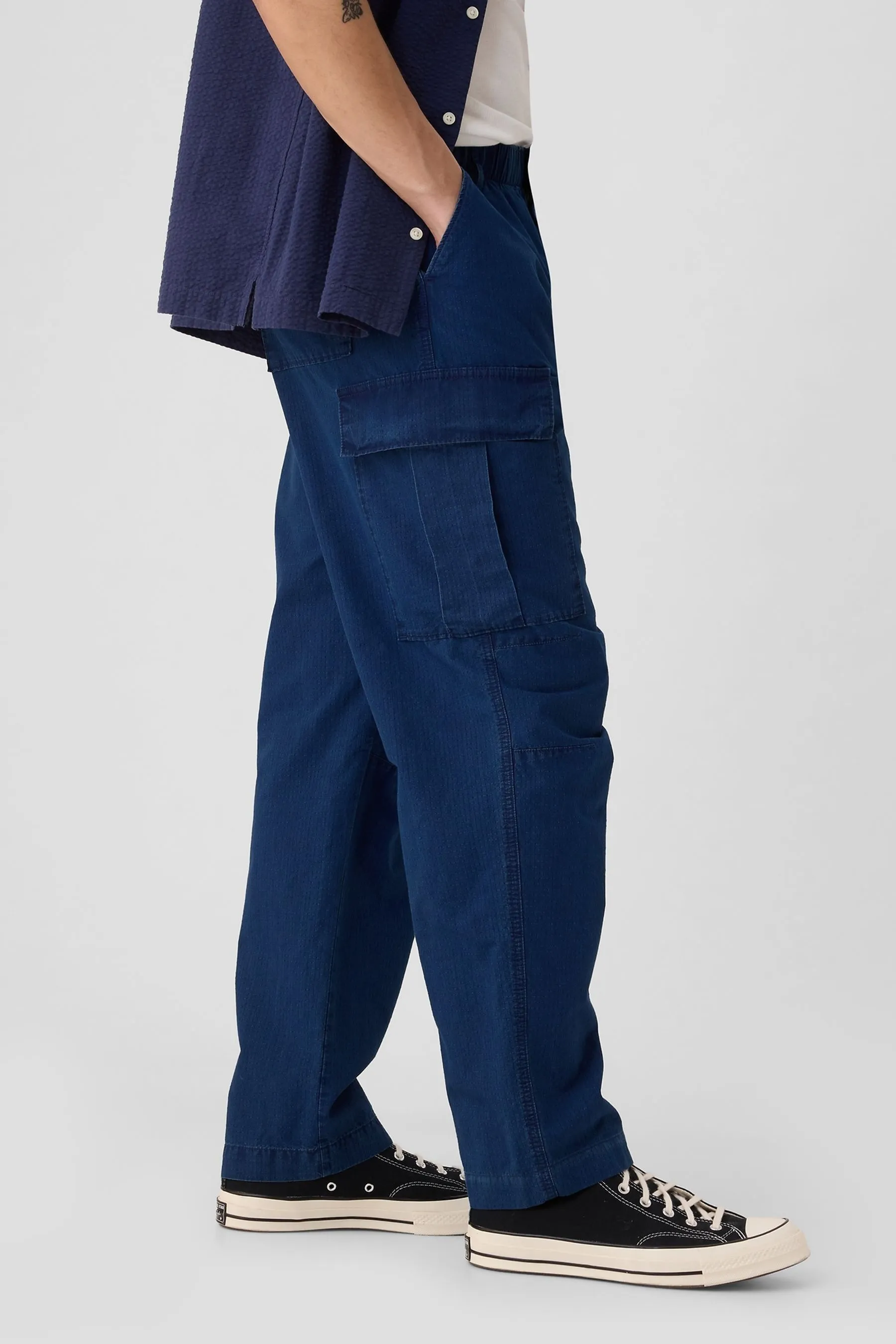 Blue Cargo Trousers