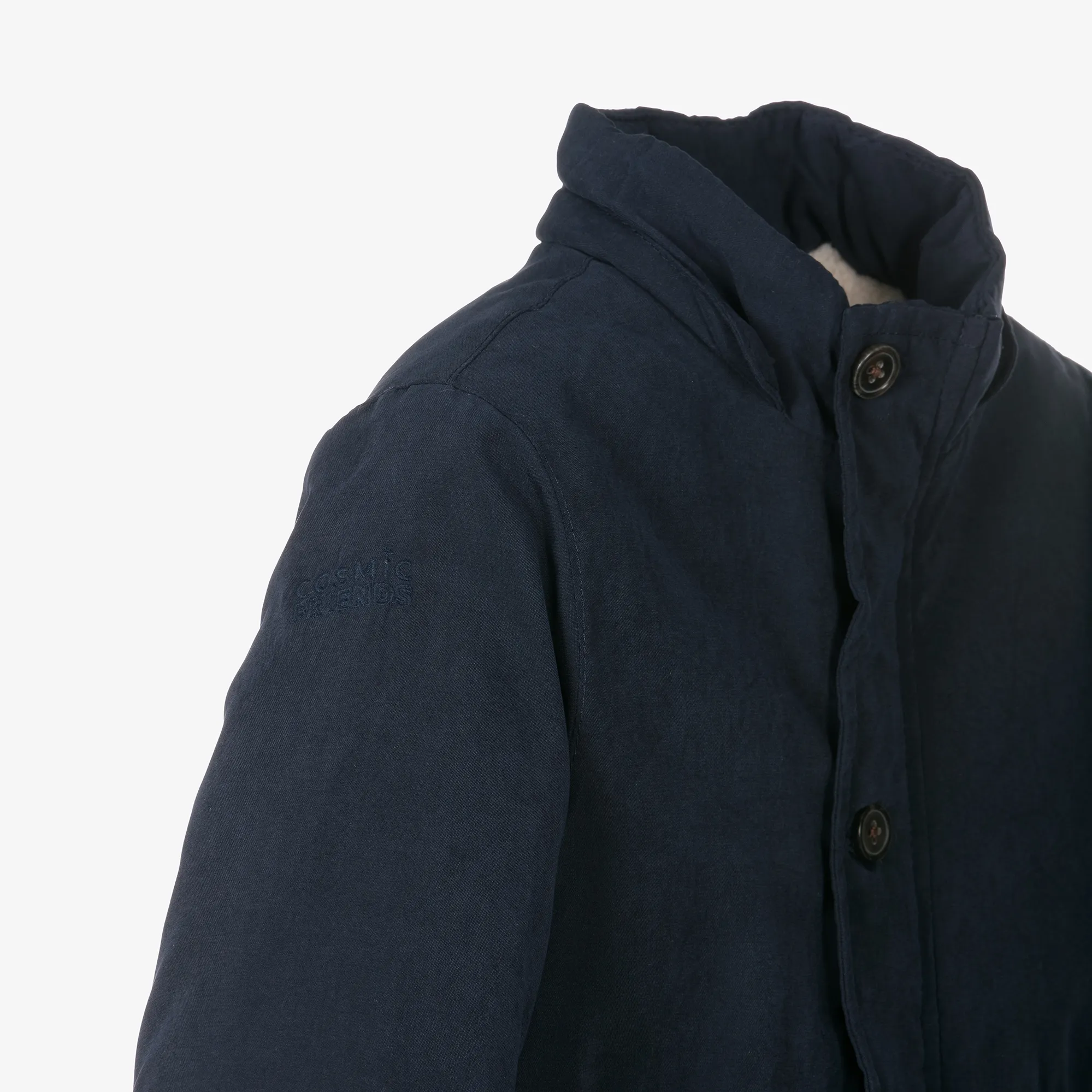 Boys Navy Blue Hooded Parka Coat