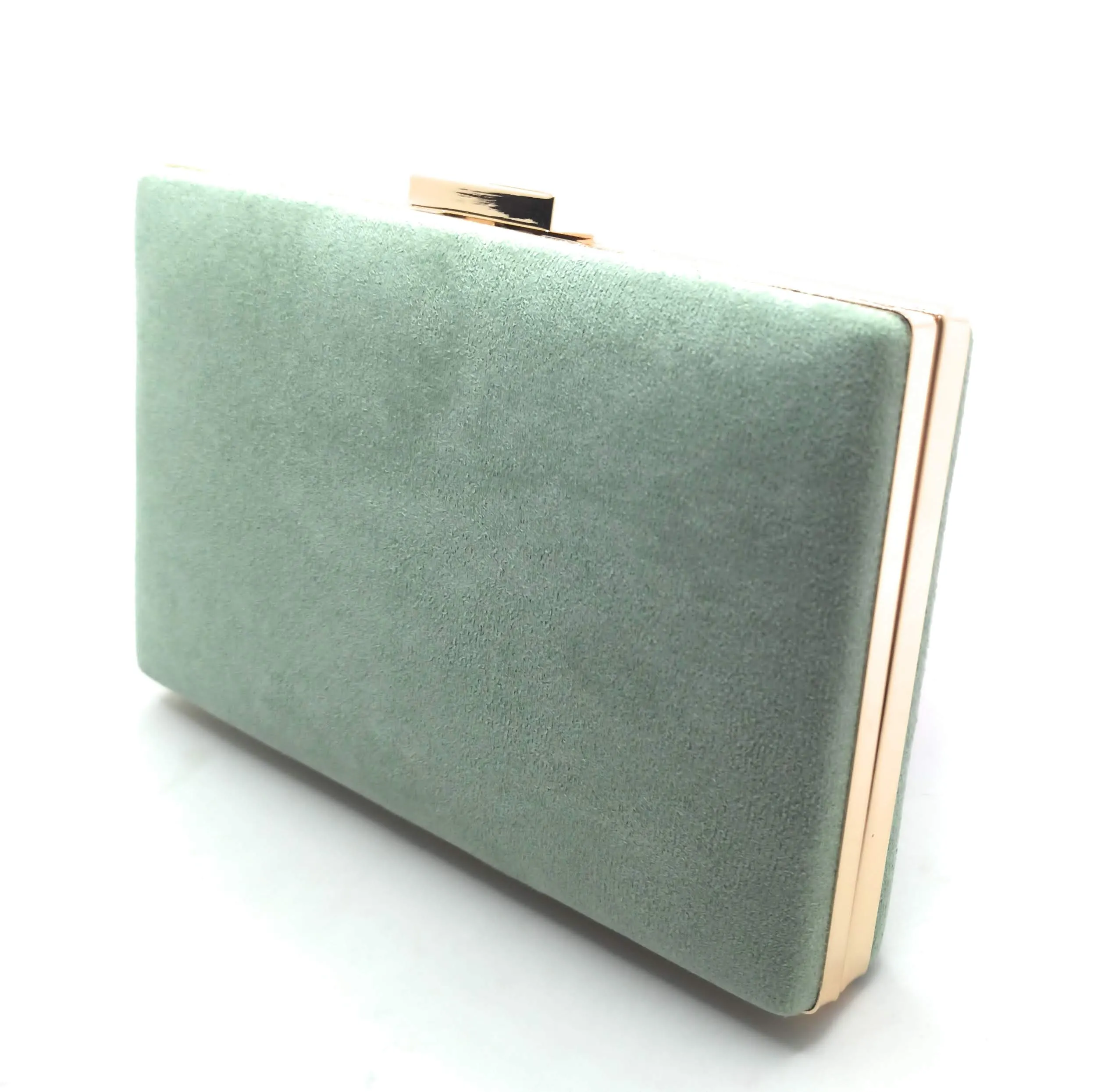 Cartera De Mano Bolso Fiesta Rectangular · Ante Menta