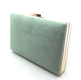 Cartera De Mano Bolso Fiesta Rectangular · Ante Menta