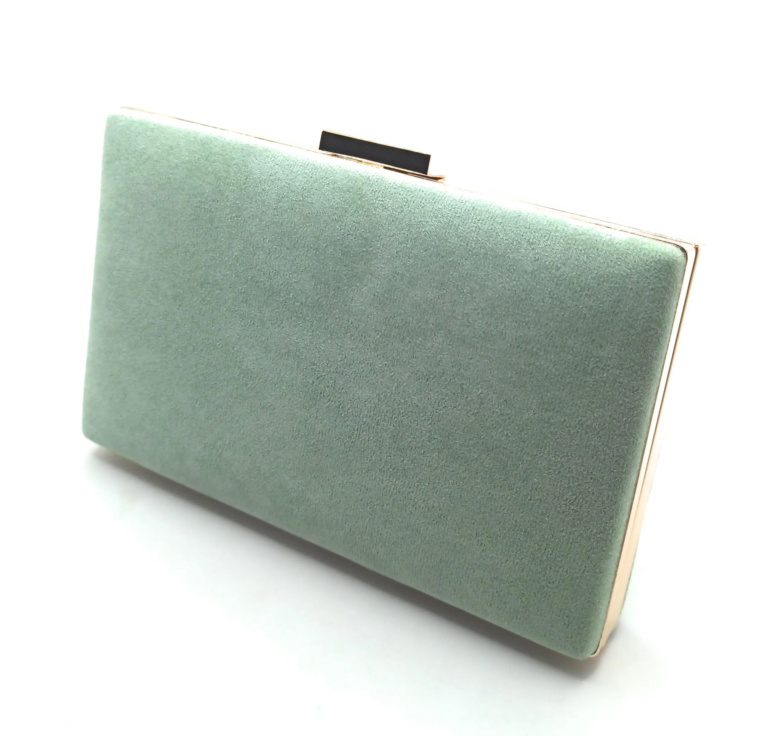 Cartera De Mano Bolso Fiesta Rectangular · Ante Menta