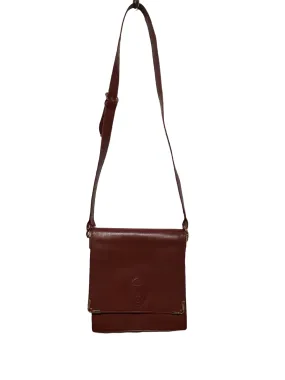 Cartier Leather Burgundy Satchel Bag