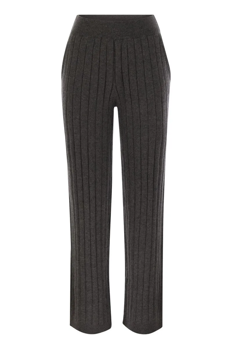 CASHMERE KNIT TROUSERS