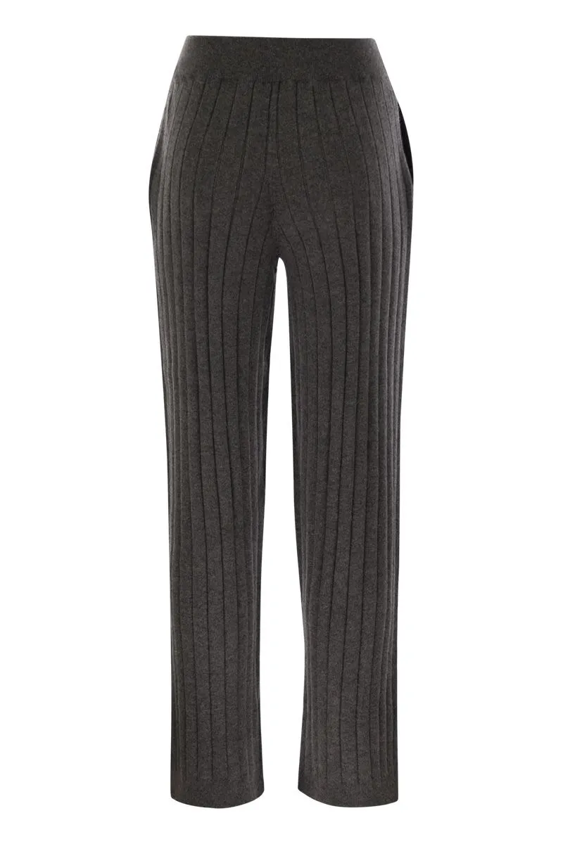 CASHMERE KNIT TROUSERS