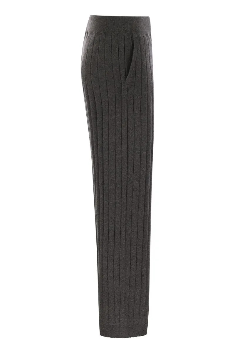 CASHMERE KNIT TROUSERS