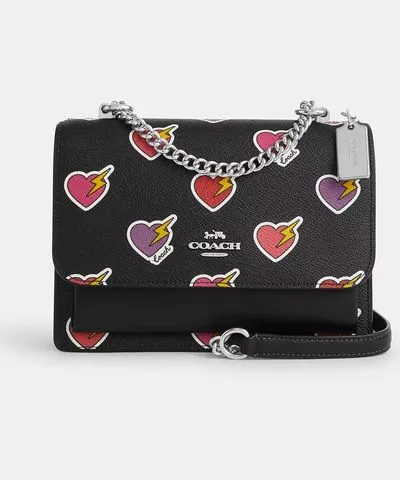 Coach Klare Crossbody Bag With Heart Bolt Print