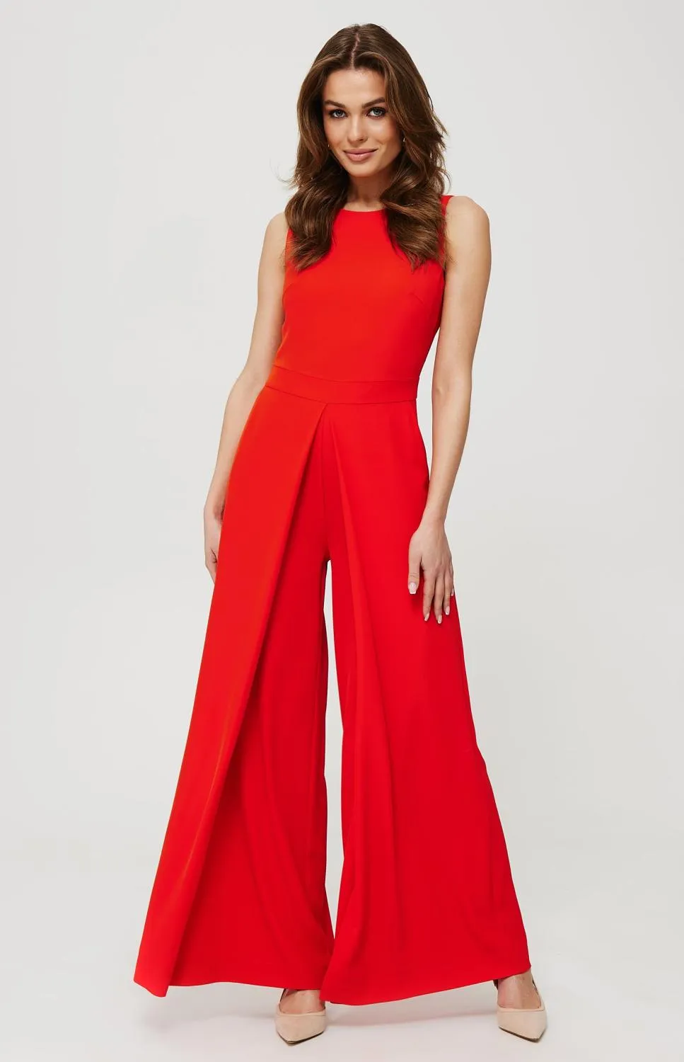 Coral wide legs jumpsuit