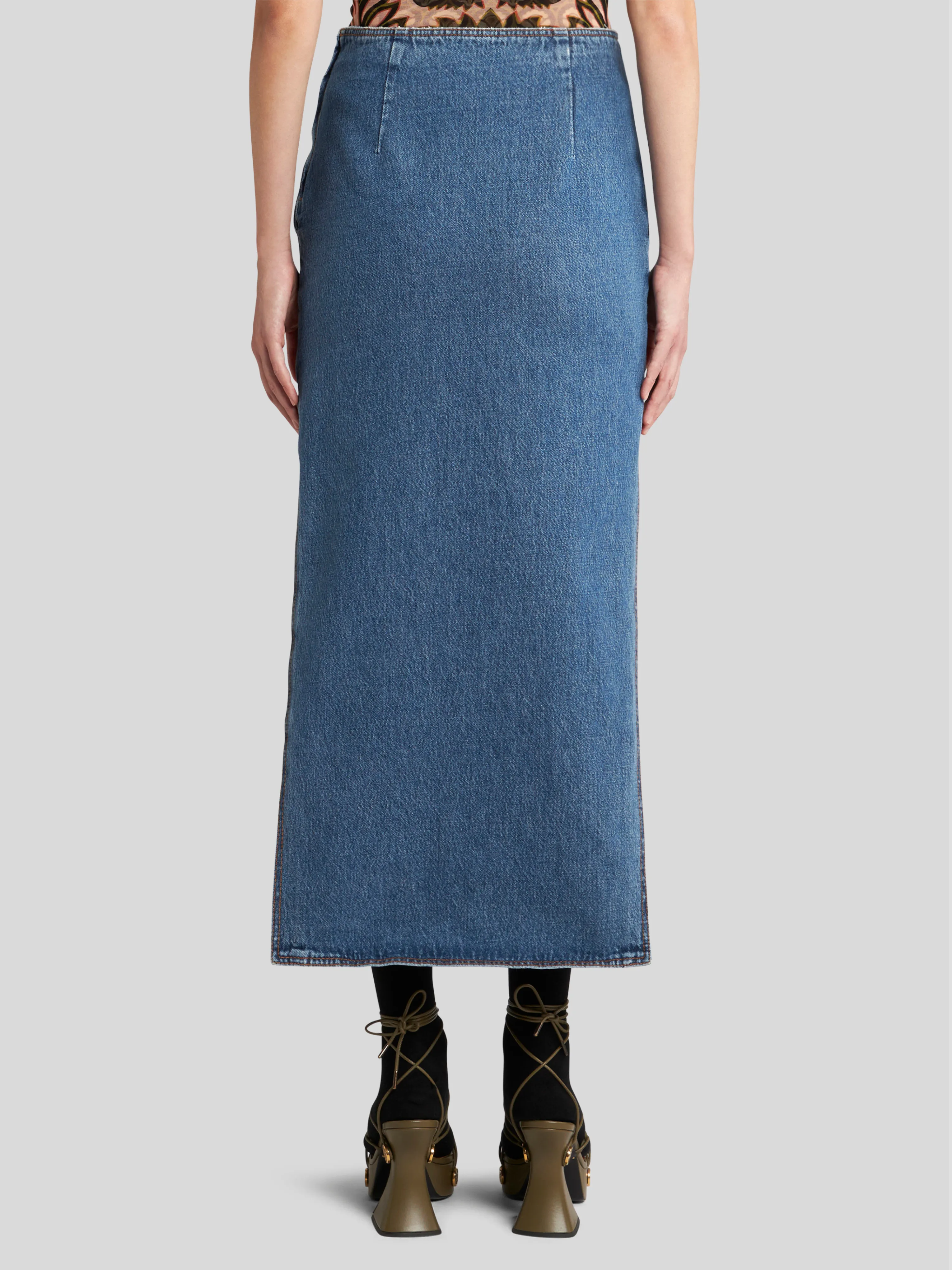 Denim Midi Skirt