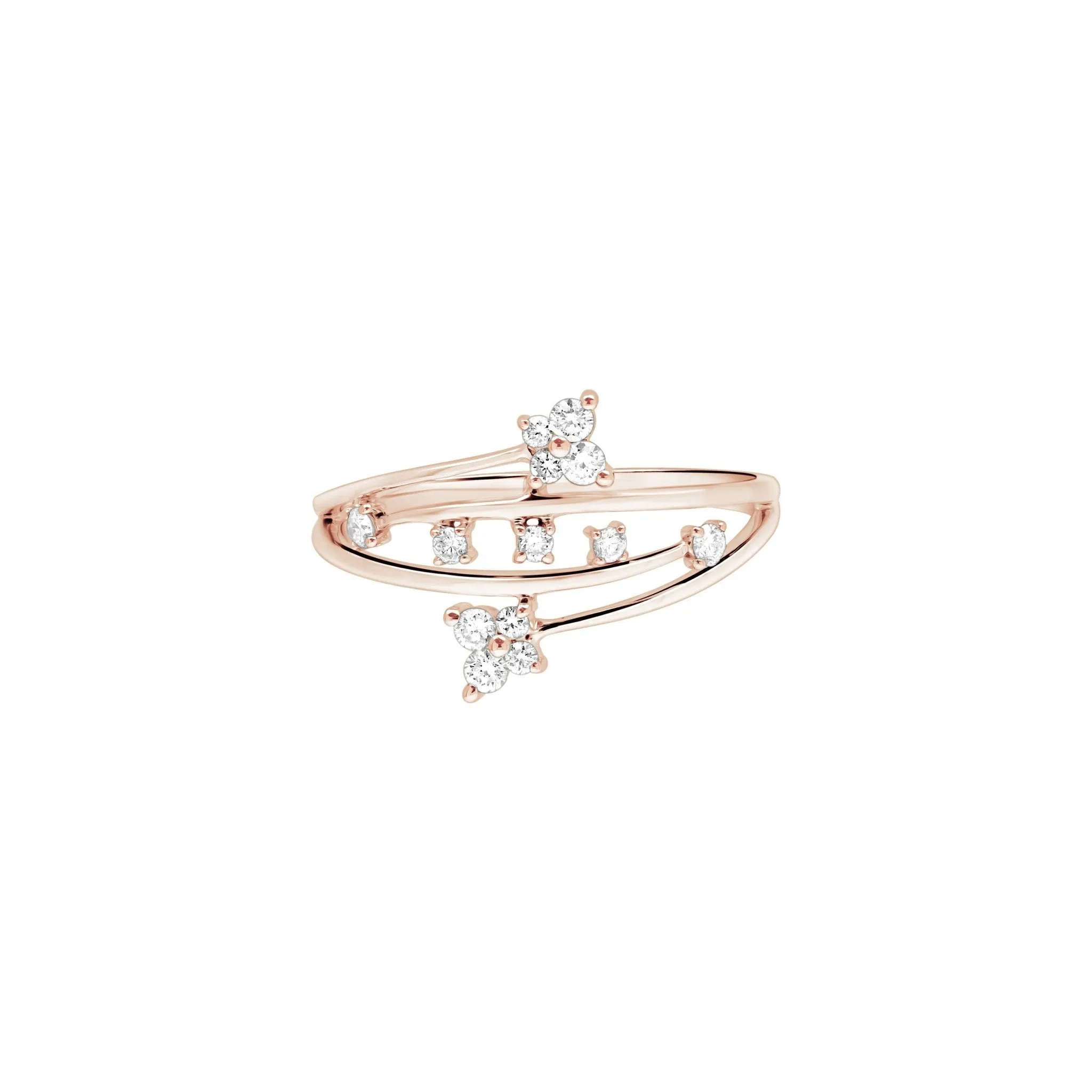 Diamond Butterfly Wrap Cocktail Ring