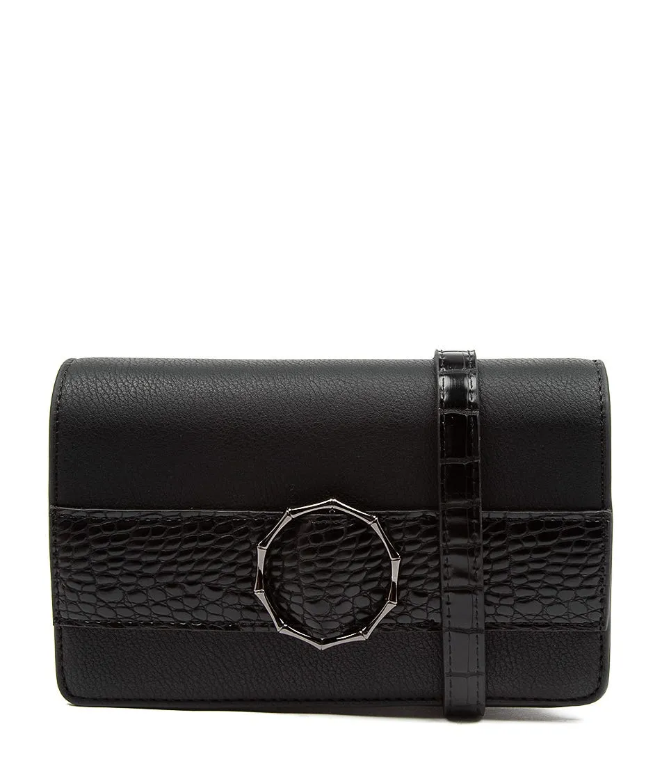 DIANA FERRARI Ringwell Clutch Df Black Black Croc Smooth