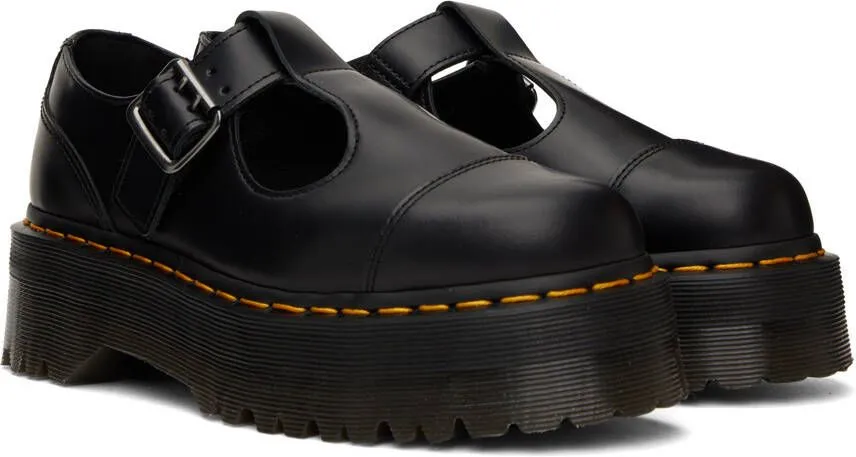 Dr. Martens Black Bethan Smooth Platform Oxfords