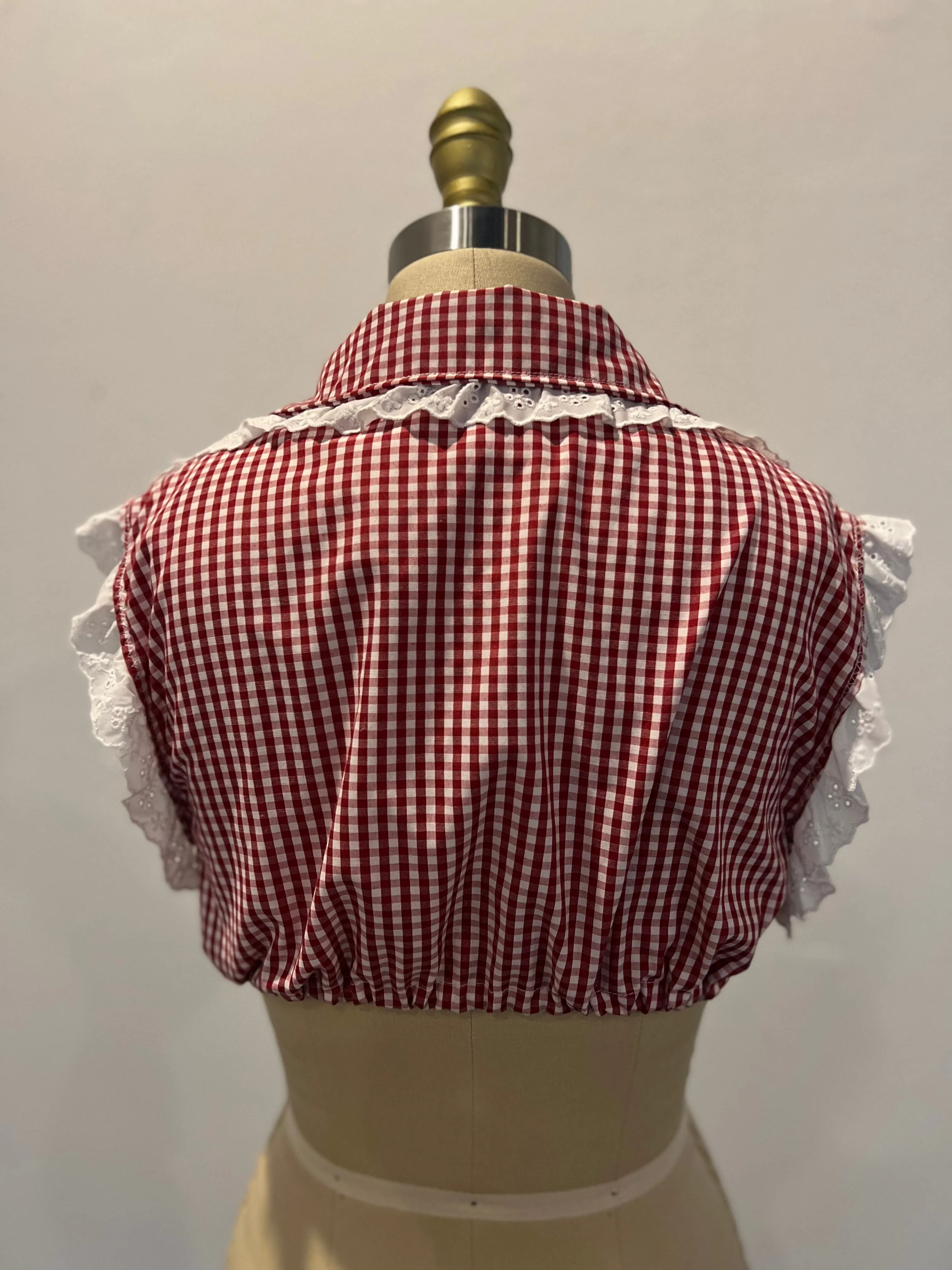 EmmyLou Gingham Wrap Top