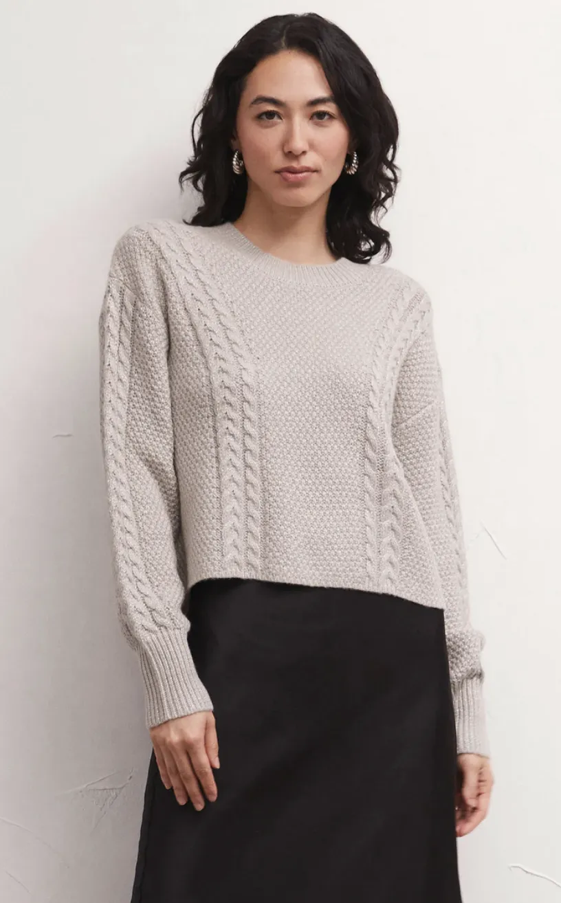 ETERNAL METALLIC CABLE SWEATER