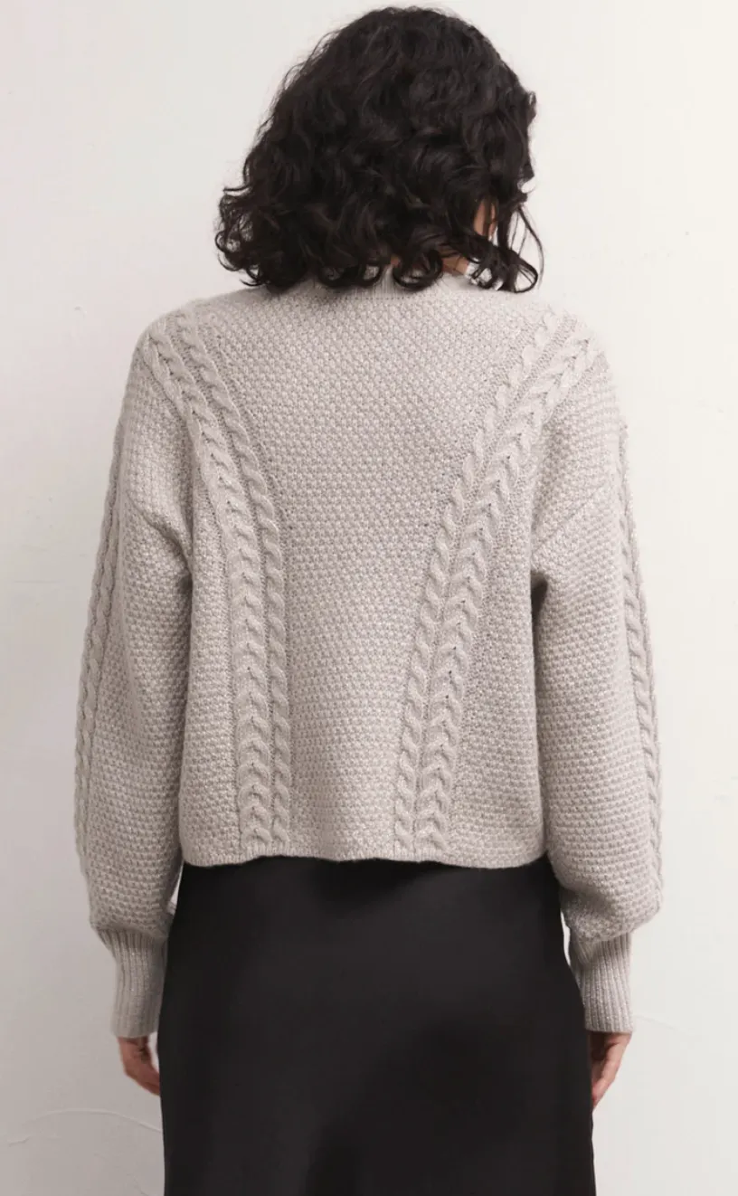 ETERNAL METALLIC CABLE SWEATER