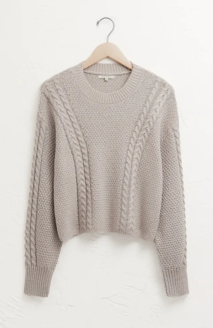 ETERNAL METALLIC CABLE SWEATER