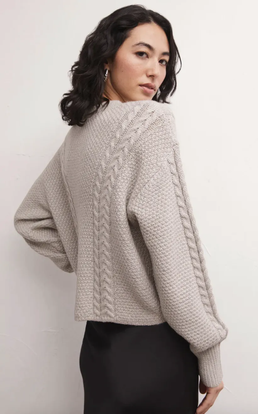 ETERNAL METALLIC CABLE SWEATER