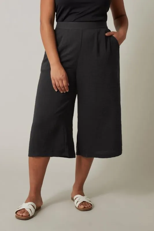 EVANS Curve Black Culottes