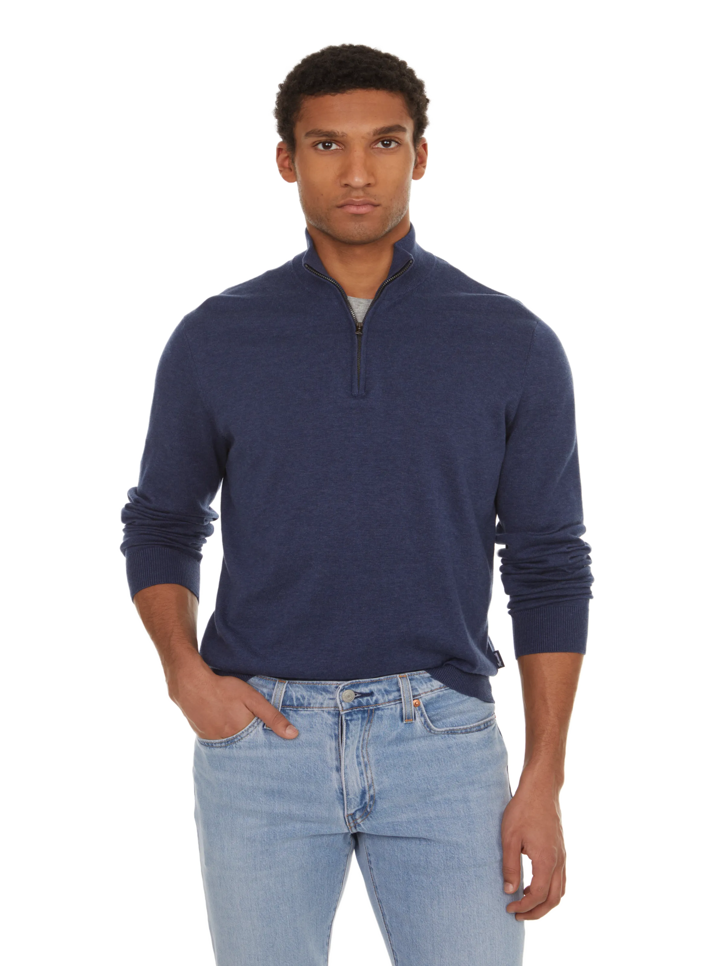 FACONNABLE  Cotton and linen jumper - Blue