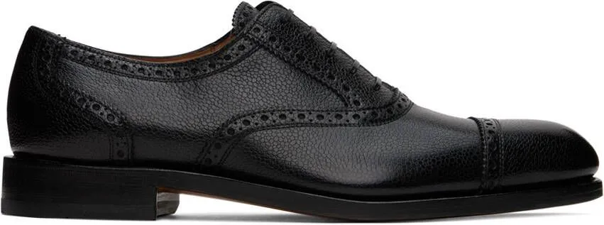 Ferragamo Black Gianluigi Oxfords