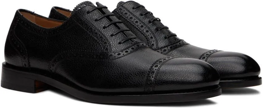 Ferragamo Black Gianluigi Oxfords