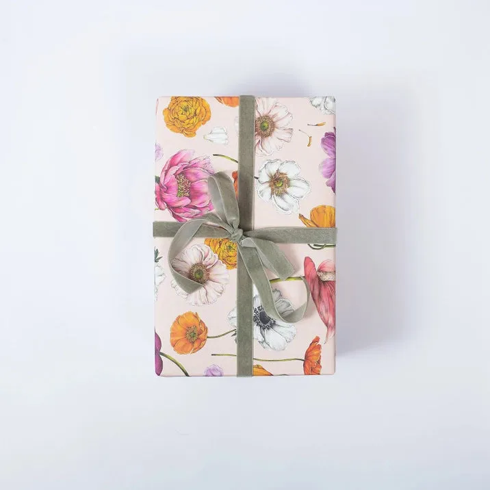 Floral Brights- Pink Gift Wrap