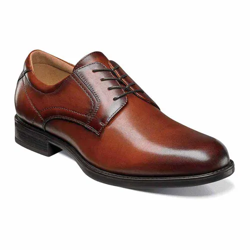 Florsheim Midtown Cognac Leather Plain Toe Oxfords