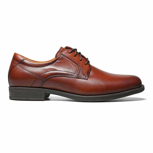 Florsheim Midtown Cognac Leather Plain Toe Oxfords