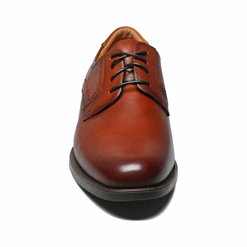 Florsheim Midtown Cognac Leather Plain Toe Oxfords