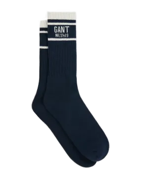 GANT  Mid-calf logo socks  - Blue