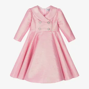 Girls Metallic Pink Coat Dress