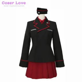 GIRLS und PANZER Kuromorimine Uniform Nishizumi Maho Cosplay costume Carnaval Halloween Christmas Costume