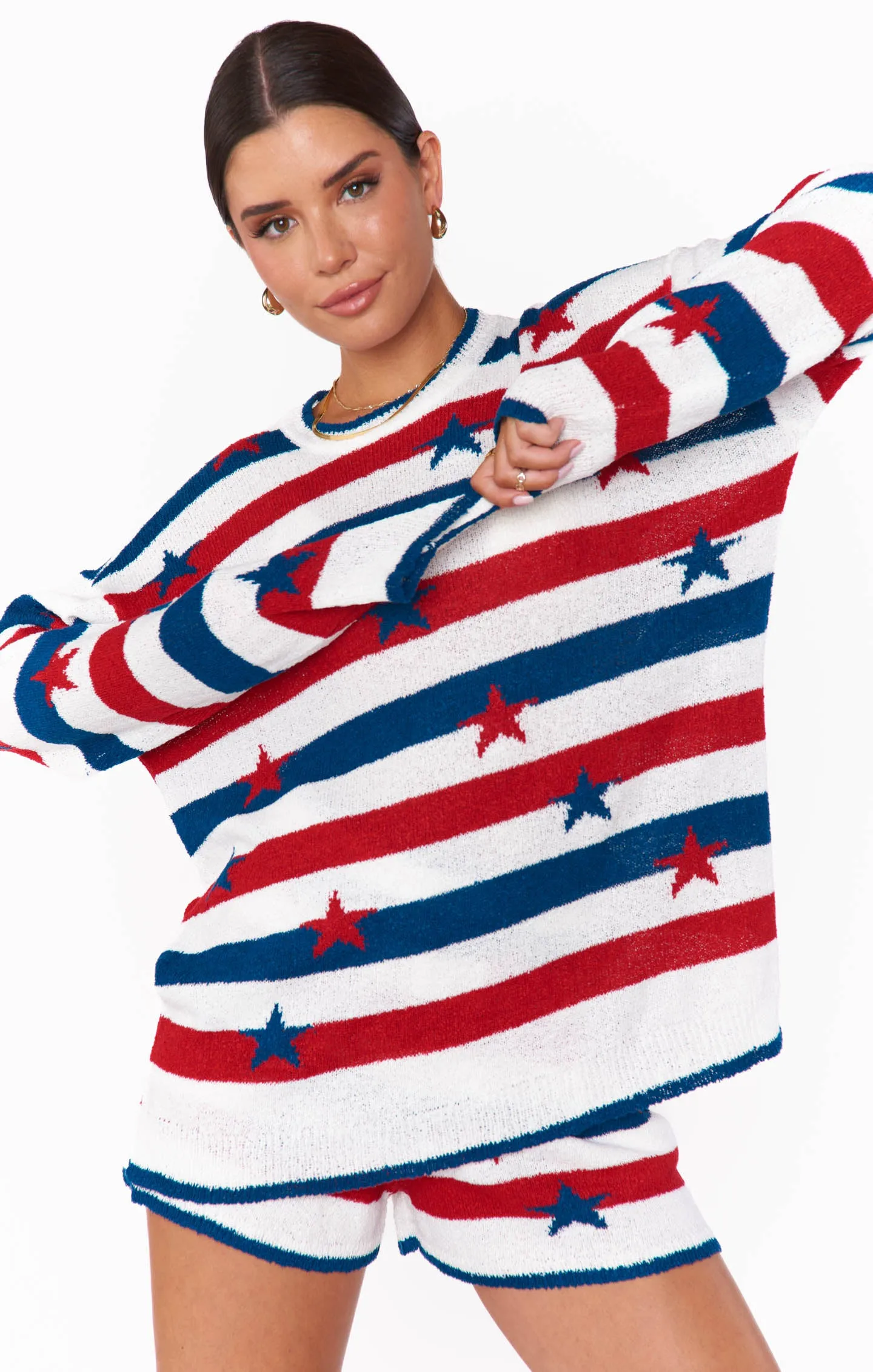 Go To Sweater ~ Star Spangled Stripe Knit