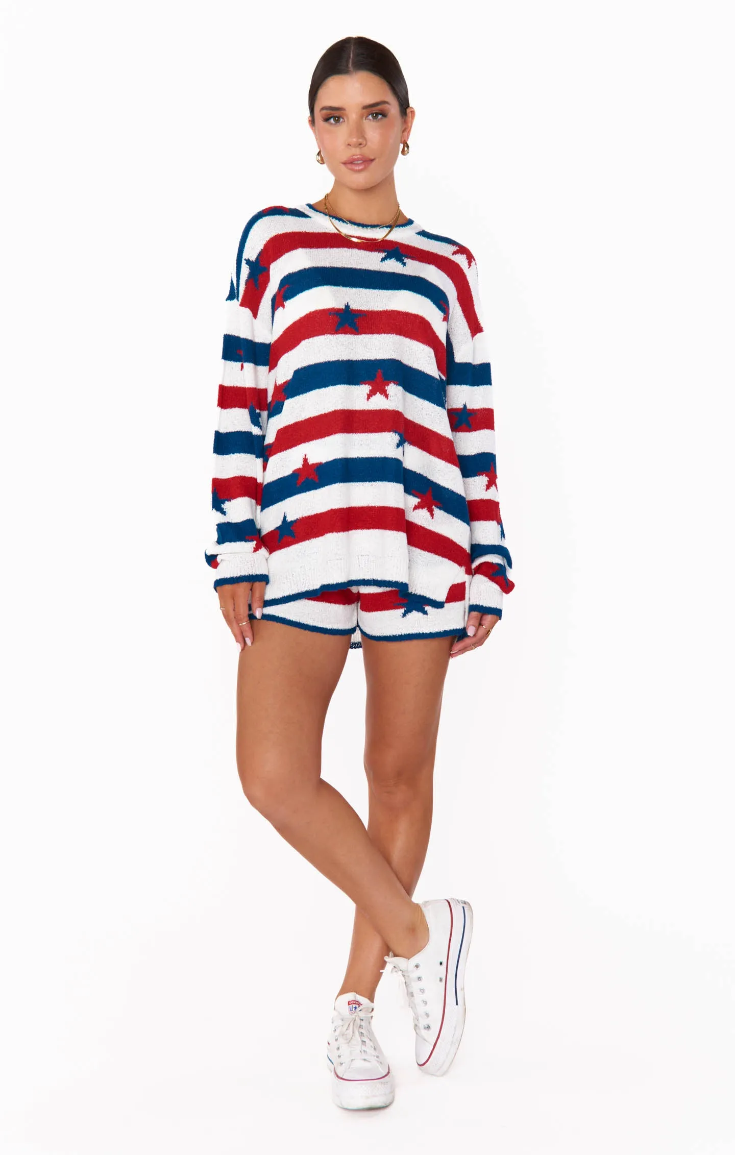 Go To Sweater ~ Star Spangled Stripe Knit