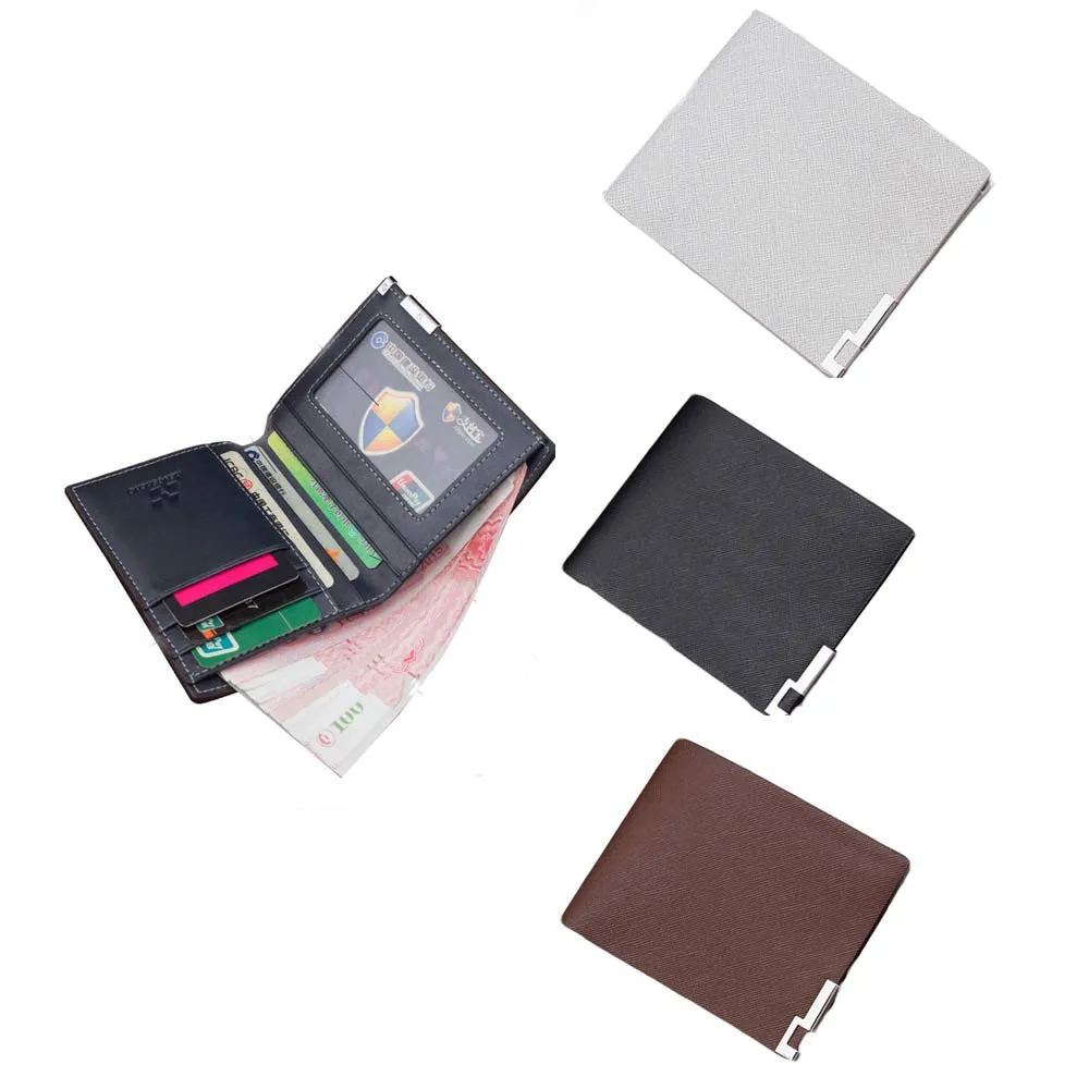 Goforward Mens Leather Bifold Money Card Holder Wallet Coin Purse Clutch Pockets