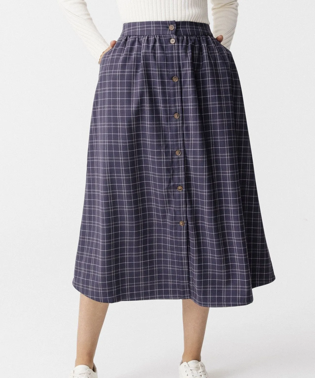 Grey Check Skirt