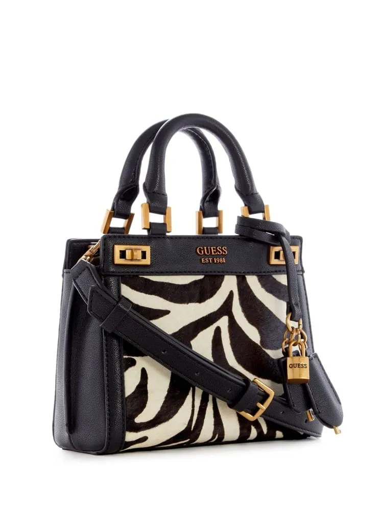 Guess Katey Zebra Mini Satchel