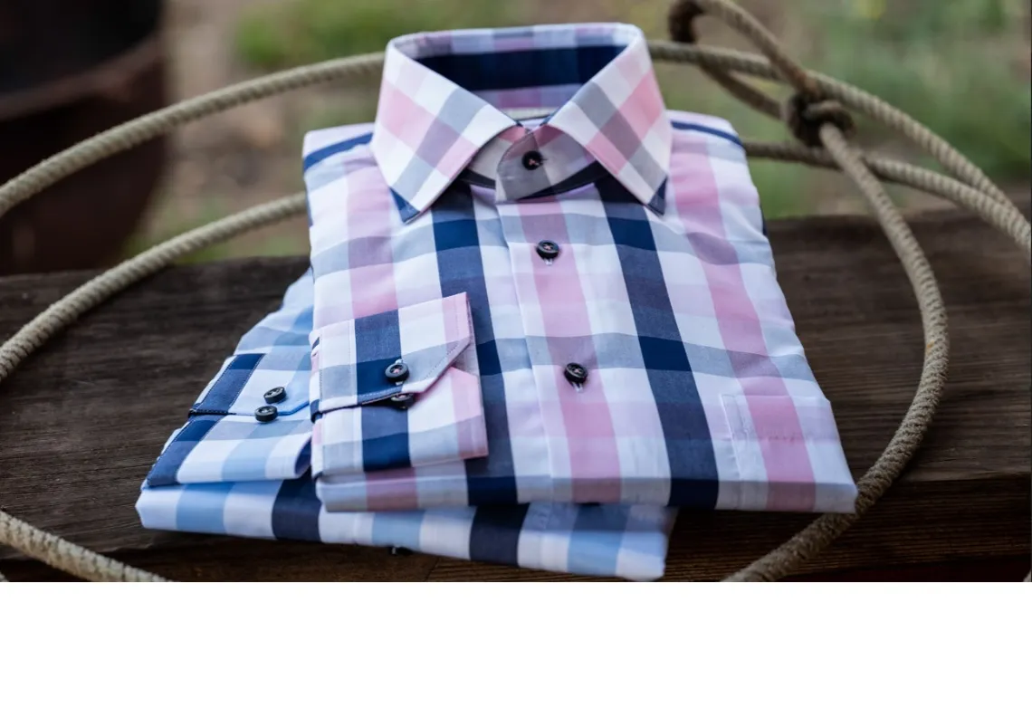 HAGEN Navy/Pink/White Sport Shirt