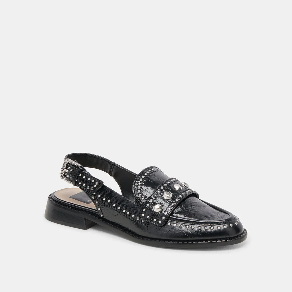 HARDI STUD LOAFERS MIDNIGHT CRINKLE PATENT– Dolce Vita 6988668960834