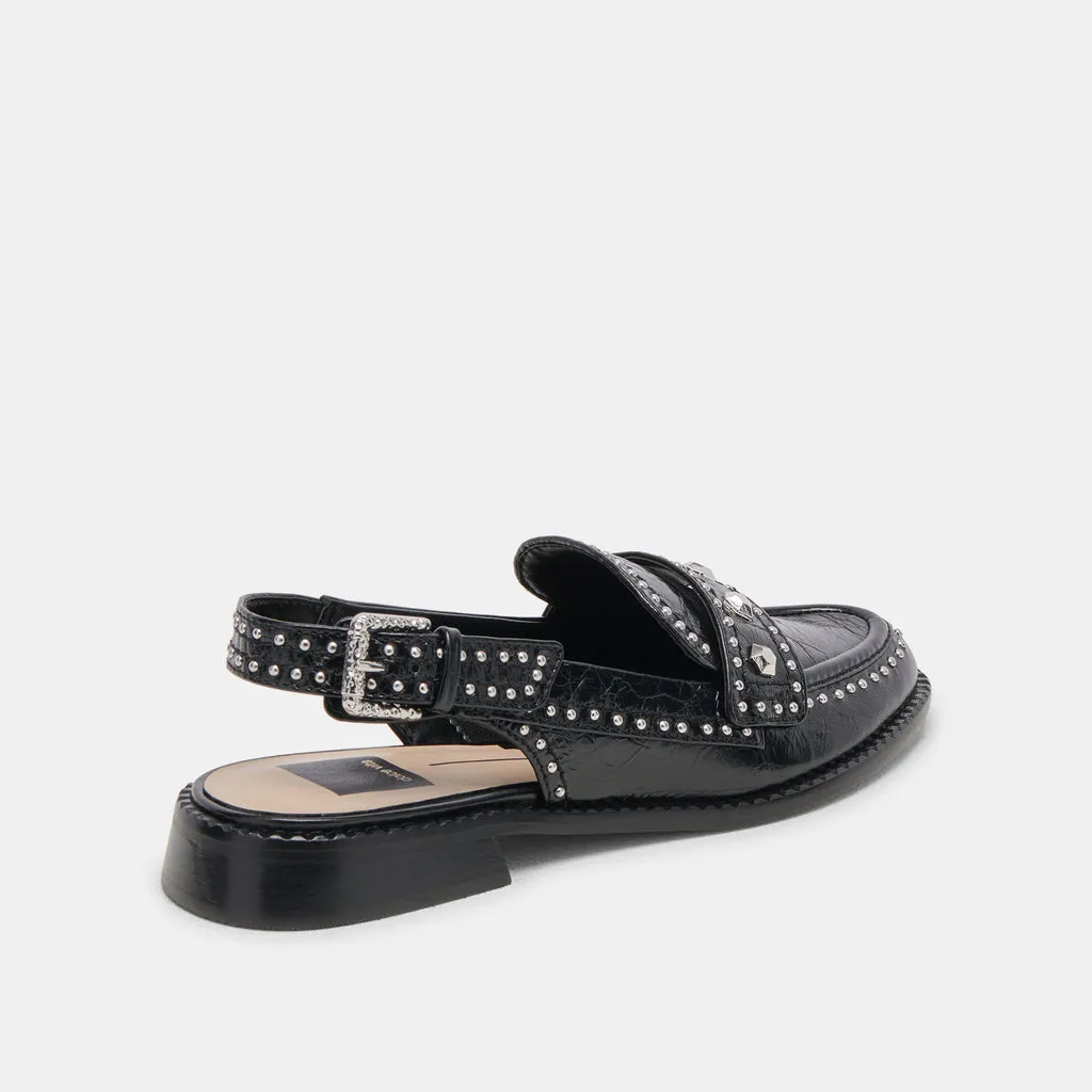 HARDI STUD LOAFERS MIDNIGHT CRINKLE PATENT– Dolce Vita 6988668960834